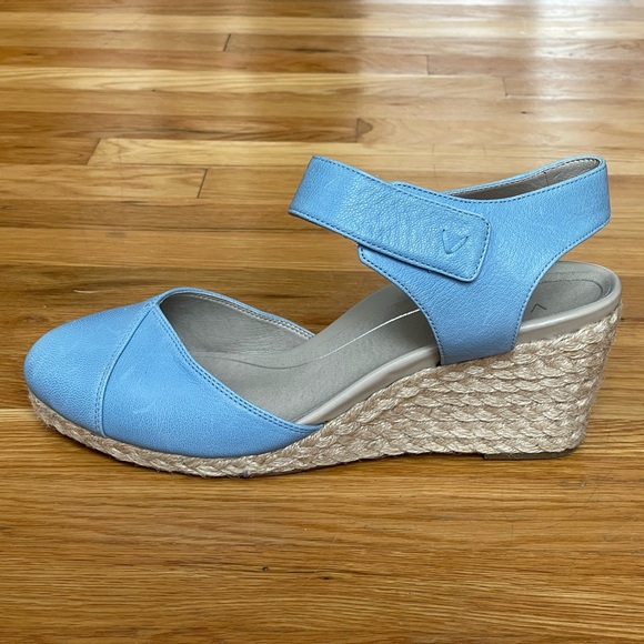 Vionic Loika Leather Cap Toe Espadrille Wedge Size 10 - Picture 7 of 12